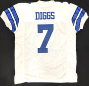 Dallas Cowboys Trevon Diggs Autographed White Jersey SKU #266631