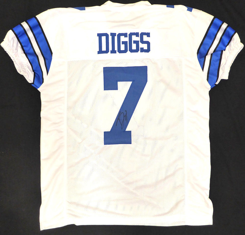 Dallas Cowboys Trevon Diggs Autographed White Jersey SKU #266631