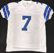 Dallas Cowboys Trevon Diggs Autographed White Jersey SKU #266631