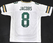 Green Bay Packers Josh Jacobs Autographed White Jersey Beckett BAS QR #1W702504