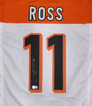 Cincinnati Bengals John Ross Autographed White Jersey Beckett BAS QR #4W326794