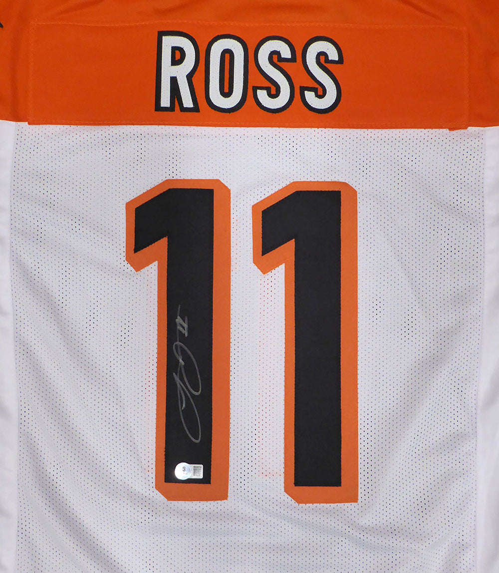 Cincinnati Bengals John Ross Autographed White Jersey Beckett BAS QR #4W326794