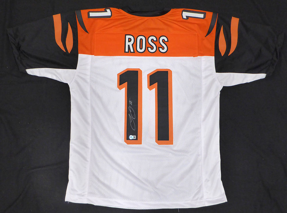 Cincinnati Bengals John Ross Autographed White Jersey Beckett BAS QR #4W326794