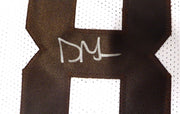 Cleveland Browns David Njoku Autographed White Jersey Beckett BAS QR #1W260179