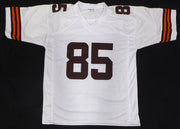 Cleveland Browns David Njoku Autographed White Jersey Beckett BAS QR #1W260179