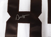 Cleveland Browns David Njoku Autographed White Jersey Beckett BAS QR #1W260146