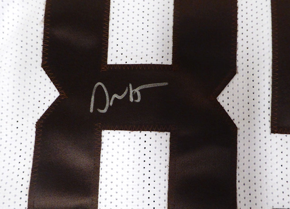 Cleveland Browns David Njoku Autographed White Jersey Beckett BAS QR #1W260146
