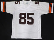 Cleveland Browns David Njoku Autographed White Jersey Beckett BAS QR #1W260146