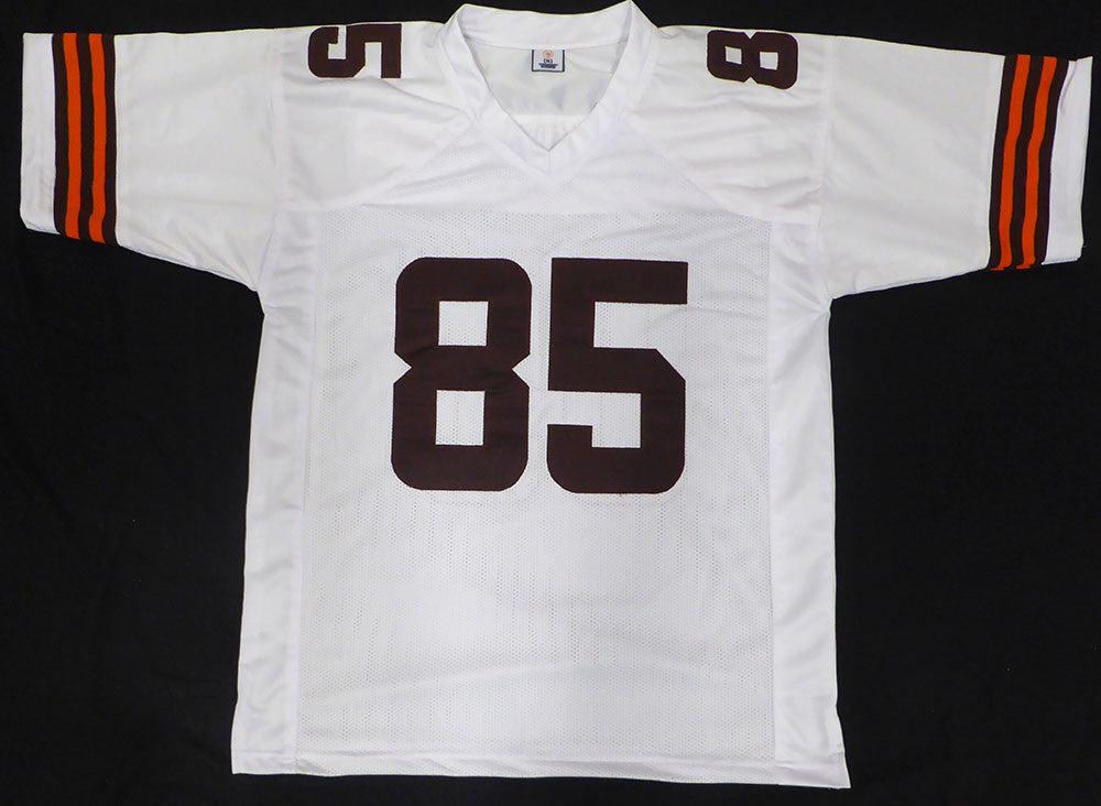 Cleveland Browns David Njoku Autographed White Jersey Beckett BAS QR #1W260146