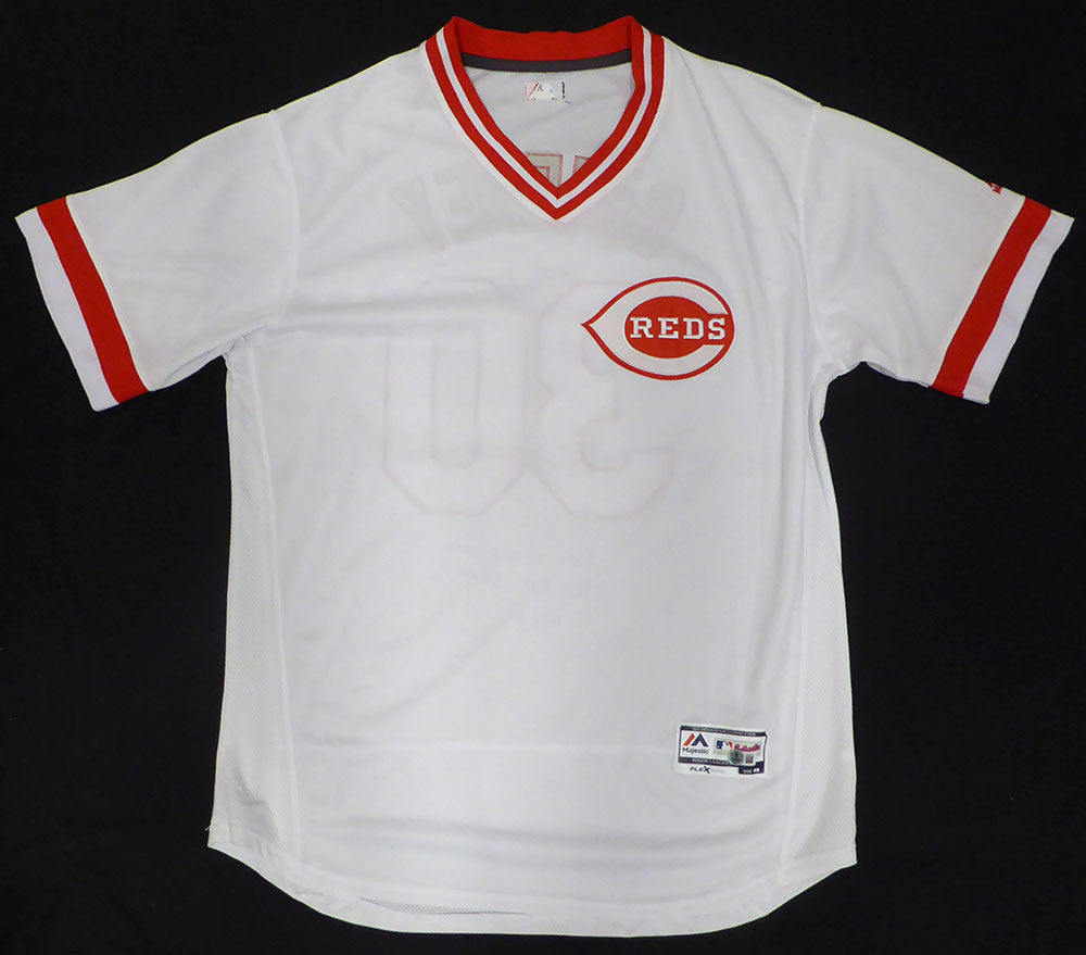 Cincinnati Reds Ken Griffey Sr. Autographed White Jersey "1980 All Star MVP" Beckett BAS QR #BU86718