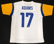 Los Angeles Rams Davante Adams Autographed White Jersey Beckett BAS QR #4W061856