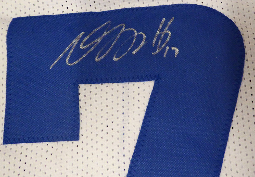 Los Angeles Rams Davante Adams Autographed White Jersey Beckett BAS QR #4W061856