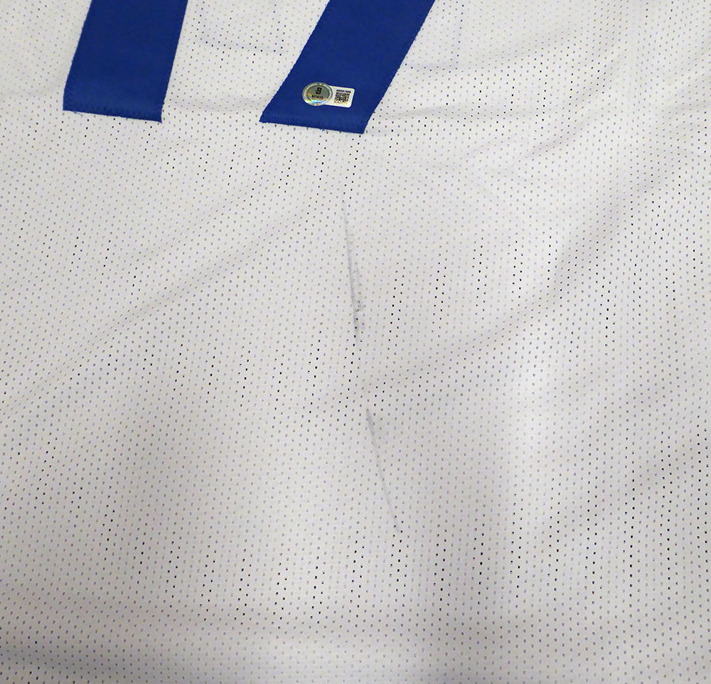 Los Angeles Rams Davante Adams Autographed White Jersey Beckett BAS QR #4W061856