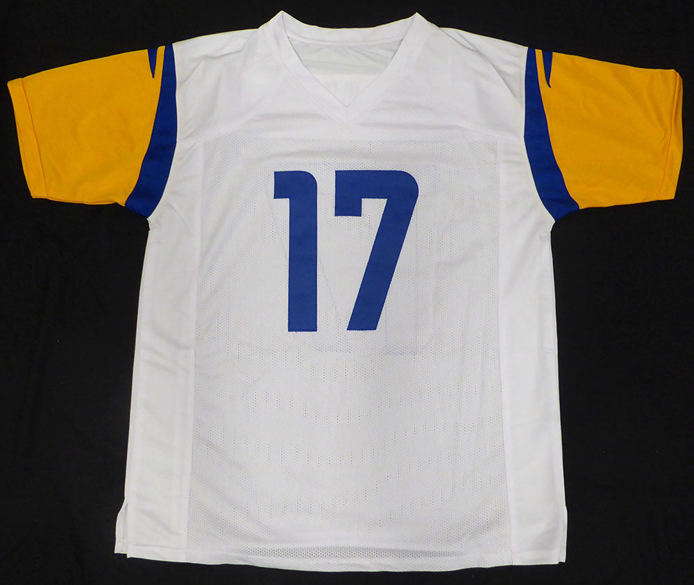 Los Angeles Rams Davante Adams Autographed White Jersey Beckett BAS QR #4W061856