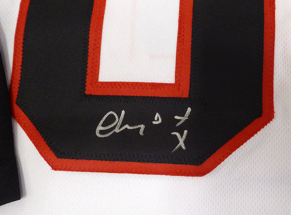 Christmas Vacation Chevy Chase Autographed White Jersey Clark Griswold Beckett BAS QR #BS70646