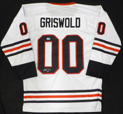 Christmas Vacation Chevy Chase Autographed White Jersey Clark Griswold Beckett BAS QR #BS70515