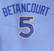 Seattle Mariners Yuniesky Betancourt Retro Blue 2008 Game Worn Jersey & Pants Unsigned MLB Holo #LH028213