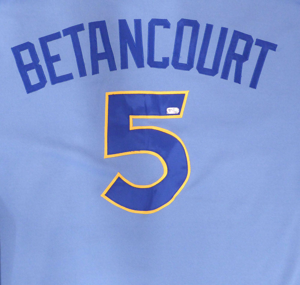 Seattle Mariners Yuniesky Betancourt Retro Blue 2008 Game Worn Jersey & Pants Unsigned MLB Holo #LH028213