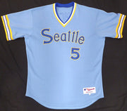 Seattle Mariners Yuniesky Betancourt Retro Blue 2008 Game Worn Jersey & Pants Unsigned MLB Holo #LH028213