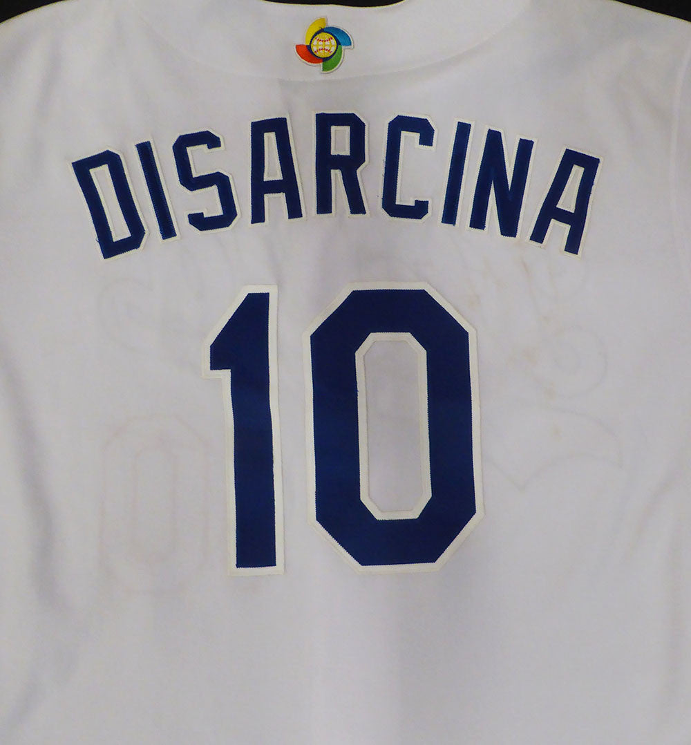Gary Disarcina Italy 2006 WBC Game Worn White Jersey Unsigned MLB Holo #BB020239