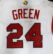 Steve Green Canada 2006 WBC Game Worn White Jersey Unsigned MLB Holo #BB002854