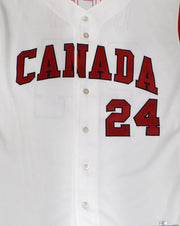 Steve Green Canada 2006 WBC Game Worn White Jersey Unsigned MLB Holo #BB002854