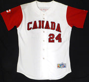 Steve Green Canada 2006 WBC Game Worn White Jersey Unsigned MLB Holo #BB002854