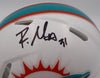 Raheem Mosert Autographed White Speed Mini Helmet Miami Dolphins Beckett BAS QR #1W038670