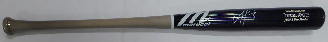 Francisco Alvarez Autographed Marucci Pro Model Bat New York Mets Beckett BAS Witness #676042