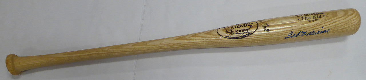 Ted Williams Autographed Louisville Slugger The Kid Bat Boston Red Sox Beckett BAS #AE16703