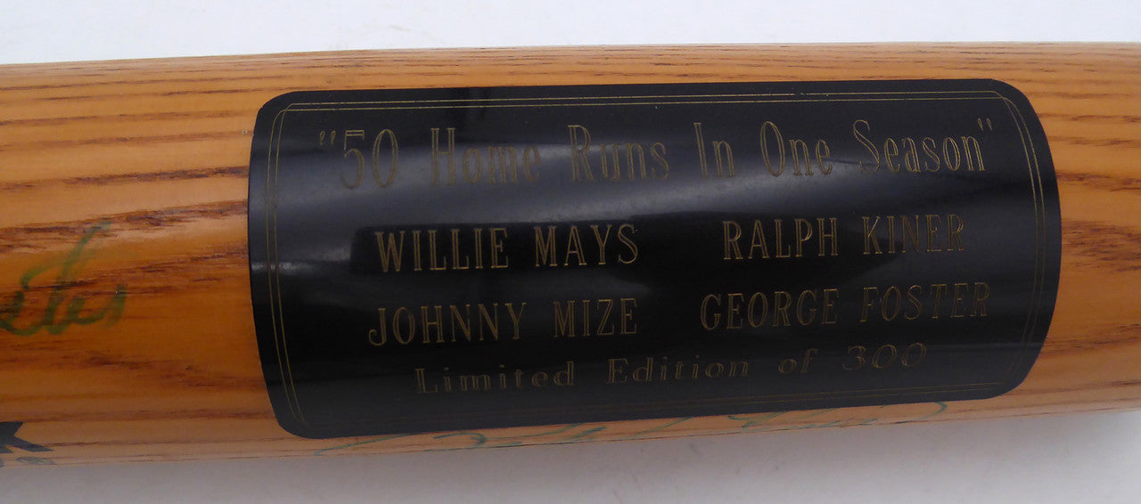 50 HR Club Autographed Rawlings Bat 4 Signatures 4 Signatures Including Willie Mays PSA/DNA #S04922