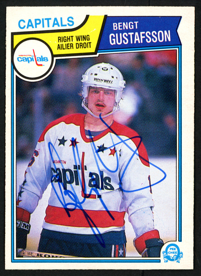 Bengt Gustafsson Autographed 1983-84 O-Pee-Chee Card #370 Washington Capitals SKU #151381