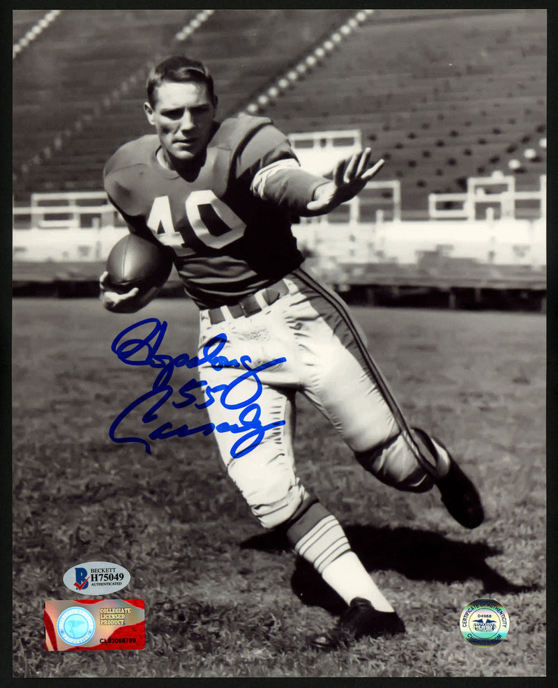 Howard "Hopalong" Cassady Autographed 8x10 Photo Detroit Lions Beckett BAS Stock #152899