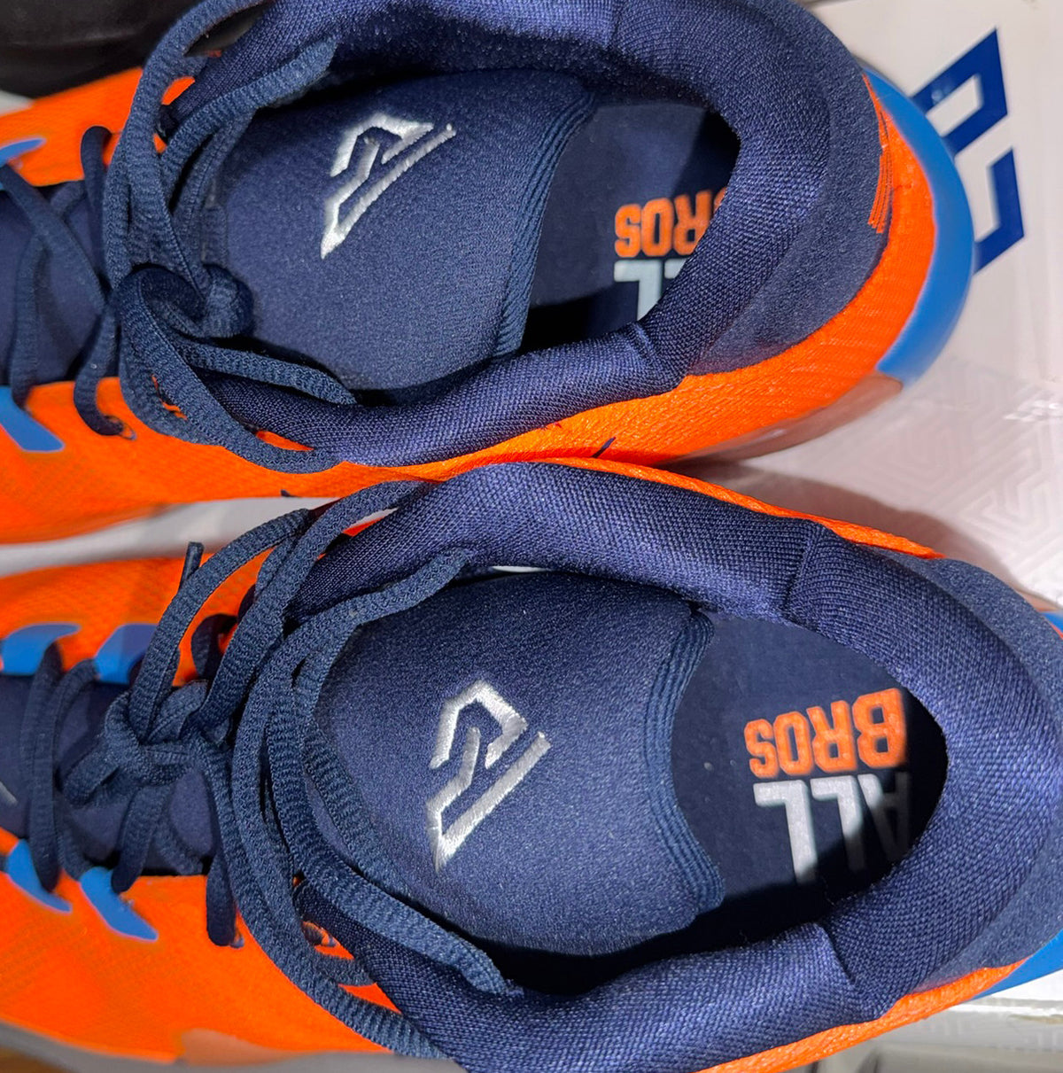 Giannis Antetokounmpo Autographed 2022 Player Exclusive (PE) Promo Duke Blue Devils Nike Zoom Freak 4 NCAA Shoes Size 16 (With Box) Beckett BAS Witness #3W399782 & #3W399783