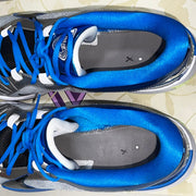 Giannis Antetokounmpo Autographed 2023 Player Exclusive (PE) Promo Blue Nike Zoom Freak 5 Shoes Bucks Size 17 Beckett BAS Witness Stock #252700