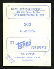 Al Jensen Autographed 1983-84 O-Pee-Chee Sticker Card #202 Washington Capitals SKU #153602
