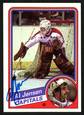 Al Jensen Autographed 1984-85 Topps Card #146 Washington Capitals SKU #151779