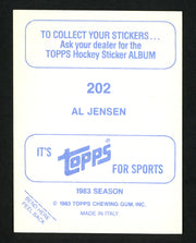 Al Jensen Autographed 1983-84 O-Pee-Chee Sticker Card #202 Washington Capitals SKU #153601