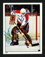 Al Jensen Autographed 1983-84 O-Pee-Chee Sticker Card #202 Washington Capitals SKU #153601