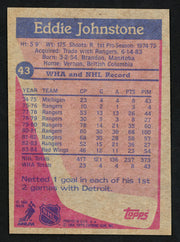 Ed "Eddie" Johnstone Autographed 1984-85 Topps Card #43 Detroit Red Wings SKU #152058