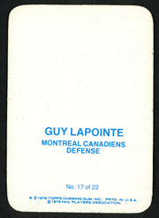 Guy Lapointe Autographed 1976-77 Topps Glossy Card #17 Montreal Canadiens SKU #151895