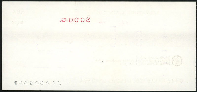 Sal Maglie Autographed 3x6 Check Brooklyn Dodgers, New York Yankees SKU #147865
