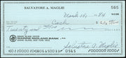 Sal Maglie Autographed 3x6 Check Brooklyn Dodgers, New York Yankees SKU #147866