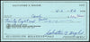 Sal Maglie Autographed 3x6 Check Brooklyn Dodgers, New York Yankees SKU #147868