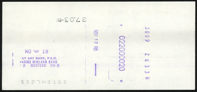 Sal Maglie Autographed 3x6 Check Brooklyn Dodgers, New York Yankees SKU #147869