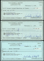 Sal Maglie Autographed 3x6 Check Brooklyn Dodgers, New York Yankees Lot Of 30 SKU #147841