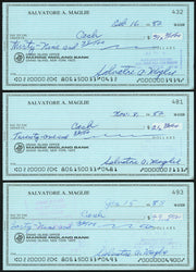 Sal Maglie Autographed 3x6 Check Brooklyn Dodgers, New York Yankees Lot Of 30 SKU #147841
