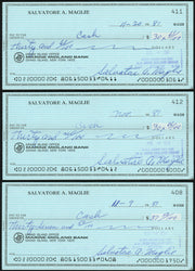 Sal Maglie Autographed 3x6 Check Brooklyn Dodgers, New York Yankees Lot Of 30 SKU #147841