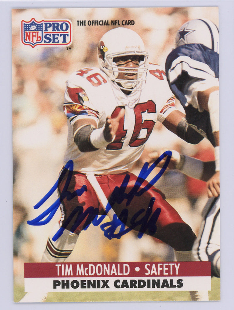 Tim McDonald Autographed 1991 Pro Set Card #264 Phoenix Cardinals SKU #134712