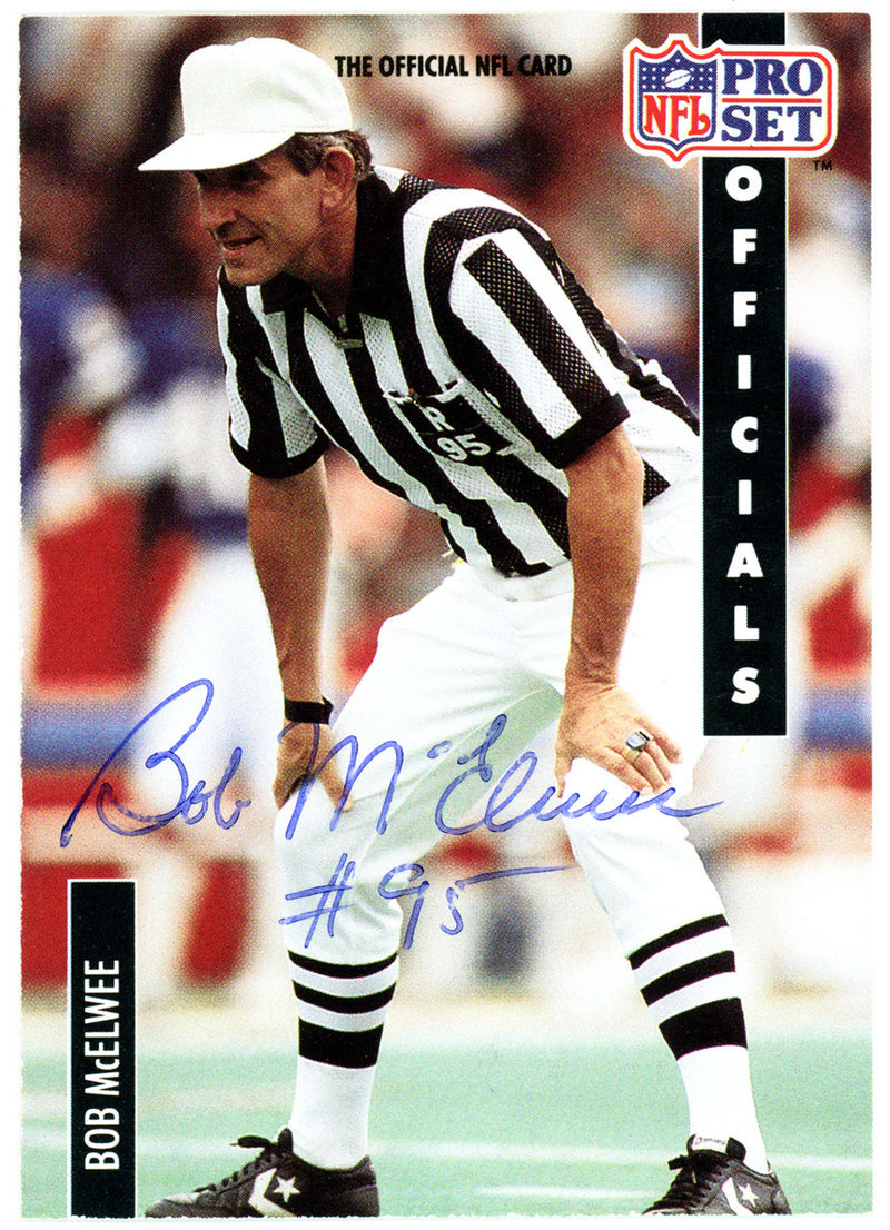 Bob McElwee Autographed 1991 Pro Set Card #366 NFL Official SKU #145994